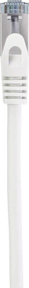 Renkforce RF-5043916 RJ45 Netwerkkabel, patchkabel CAT 6A S/FTP 0.25 m Wit Snagless, Vlambestendig 1 stuk(s)