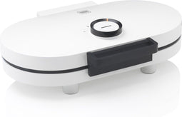 Trebs Wafelijzer 13120 - Dubbel hartvormig - 1200 W - Wit