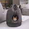 District 70 CASA Teddy - Trendy kattenhuis van superzachte teddy stof - Afmetingen 45 x 45 x 60 cm - Donkergrijs