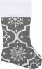 vidaXL - Kerstboomrok - luxe - met - sok - 150 - cm - stof - grijs