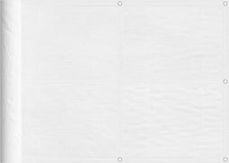 vidaXL - Balkonscherm - 75x700 - cm - 100% - oxford - polyester - wit