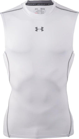 Under Armour HG Armour Sporttop - Compressie - Wit - Maat L