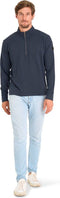 Mario Russo Pique Longsleeve Shirt - Coltrui Heren - 65% Polyester 35% Katoen - Navy (XXL)