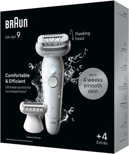 Braun Silk·épil 9-041 - Epilator - Nat en droog gebruik - 40 MicroGrip-pincetjes