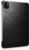 Icarer - 3-Vouw echt lederen sleepcover hoes - iPad Pro 12.9 inch (2018-2020) - Zwart