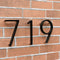 Moeve Huisnummer 5 - 3D Roestvrij Aluminium - Matzwart - 130 mm (1 stuk)