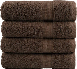 vidaXL - Handdoeken - SOLUND - 4 - st - 600 - g/m² - 50x100 - cm - bruin