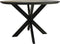 Tafel Zurich rond swiss edge- ø120x76 - Zwart - Acaciahout/metaal