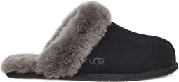 UGG W Scuffette II - Dames Sloffen - Suède/Wol - Zwart/Grijs - Maat 37
