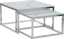 Beliani BREA - Salontafel - Wit - Veiligheidsglas