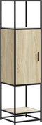 vidaXL - Hoge - kast - 35,5x35x139 - cm - bewerkt - hout - en - metaal - sonoma - eiken