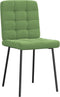 vidaXL - Eetkamerstoelen - 2 - st - fluweel - lichtgroen