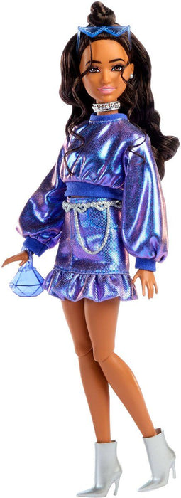 Barbie Luxe Stijl Pop - Metallic Outfit - Metallic Blauw