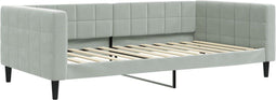 vidaXL - Slaapbank - 100x200 - cm - fluweel - lichtgrijs