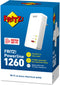 AVM FRITZ!Powerline 1260E WLAN - Powerline adapter - Tot 1200 Mbit/s - 1x Gigabit ethernetpoort