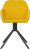 vidaXL - Eetkamerstoelen - draaibaar - 2 - st - fluweel - geel