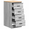 vidaXL - Garagekast - 40x51x85 - cm - massief - grenenhout - grijs - sonoma