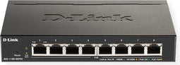 D-Link DGS-1100-08PV2/E - Netwerkswitch - 8 Poorten Gigabit PoE - Zwart