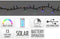 Lifetime - LED-lichtkrans - Multicolour 20 m Oplaadbare batterij Zon - Groen
