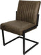 HSM Collection Eetkamerstoel Texas - army green - metaal/yachtleder