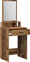 vidaXL - Kaptafel - met - Lades - - - Oud - Hout - 50x41x140 - cm