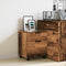 vidaXL - Dossierkast - verrijdbaar - 45x38x54cm - bewerkt - hout - oud - houtkleurig