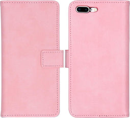 iMoshion Hoesje Geschikt voor iPhone 8 Plus / 7 Plus Hoesje Met Pasjeshouder - iMoshion Luxe Bookcase - Roze