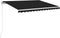 vidaXL - Luifel - handmatig - uittrekbaar - met - LED - 350x250 - cm - antracietkleur