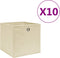 vidaXL - Opbergboxen - met - deksel - 4 - st - 28x28x28 - cm - blauw