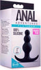 Anal Adventures Platinum - Beaded Anaal Plug - Zwart