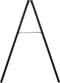 Europel - Stoepbord Deluxe - Krijtbord - Zwart dennenhout - 66 x 104cm - Geschikt voor binnen en buiten