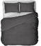 Kayori Elin - Dekbedovertrek Katoensatijn - 140x200-220 cm +1 sloop - Eenpersoons - Antracite