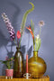 Mica Decorations Firenza - Bol vaas - Gerecycled glas - Oker - 34 x 42 cm
