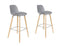 Zuiver Albert Kuip Barkruk 75 cm Lichtgrijs - Set van 2