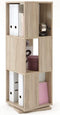FMD Draaikast open ontwerp 34x34x108 cm eikenkleurig