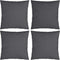vidaXL - Sierkussens - 4 - st - 40x40 - cm - stof - antracietkleurig