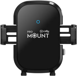 Celly MOUNTCHARGE15 - Smartphone autohouder - Draadloos opladen 15W - Zwart