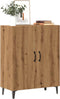 vidaXL - Dressoir - 70x34x90 - cm - bewerkt - hout - artisanaal - eikenkleur