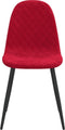vidaXL - Eetkamerstoelen - 4 - st - fluweel - wijnrood