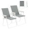 WOLTU campingstoel set van 2 - inklapbare lichtgewicht vouwstoelen 600D Oxford - zwart (2 stuks)