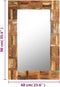 vidaXL - Wandspiegel - 60x90 - cm - massief - gerecycled - hout