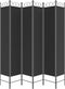 vidaXL - Kamerscherm - met - 6 - panelen - 240x220 - cm - stof - zwart