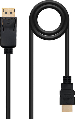 Nanocable 10.15.4301 - Adapter DisplayPort naar HDMI - 1 m - Zwart