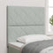 vidaXL - Hoofdbord - met - Diamantmotief - in - Lichtgrijs - 100 - cm - van - Velvet