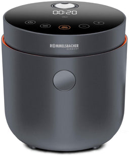 Rommelsbacher multifunctionele rijstkoker MRK 500 – 6 programma’s met low carb functie – met stoominzet, LED display en antiaanbak binnenpan – 2 liter
