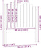 vidaXL - Hoofdbord - 96x4x110 - cm - massief - grenenhout - wit