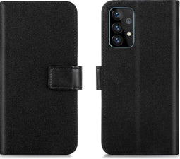 iMoshion Hoesje Geschikt voor Samsung Galaxy A72 Hoesje Met Pasjeshouder - iMoshion Luxe Canvas Bookcase - Zwart