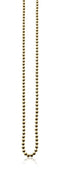 45cm ZINZI zilveren collier geel verguld bol 2mm ZI45BOLG