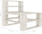 vidaXL - Tuinmiddenbank - pallet - hout - wit