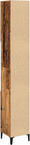 vidaXL - Badkamerkast - 30x30x190 - cm - bewerkt - hout - oud - houtkleurig